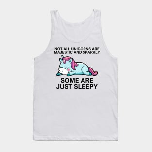 Funny Unicorn Some Are Just Sleepy Tank Top